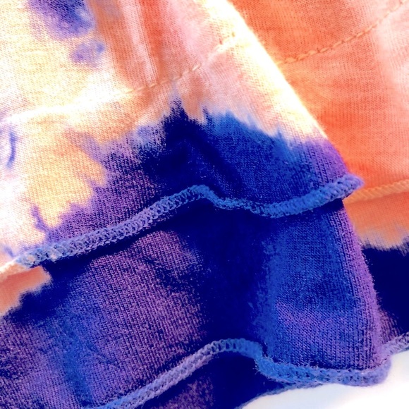 Free people tie-dye chain detail tunic top a butterfly sleeve Jersey knit M - Picture 6 of 13